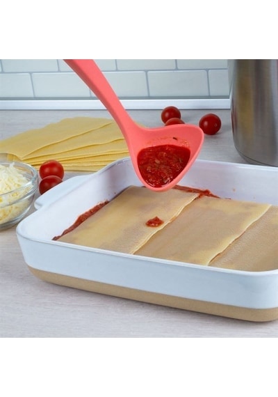 Lurch - Platin Silikon Sos Kepçesi 28 Cm Somon - Yanmaz, Yapışmaz, Bükülmez, Çizmez, Tat Ve Koku Bırakmaz - 240075
