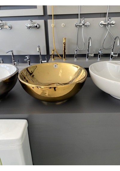 Newarc-Newart Yuvarlak Çanak Lavabo - Altın 5010G