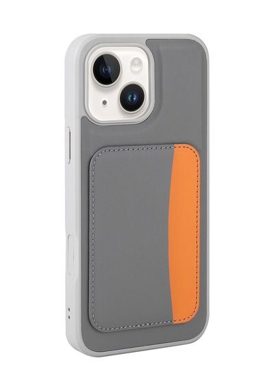 Zore İphone 13 Kılıf Kartlıklı Zore X-kart Silikon Kapak - Kahverengi