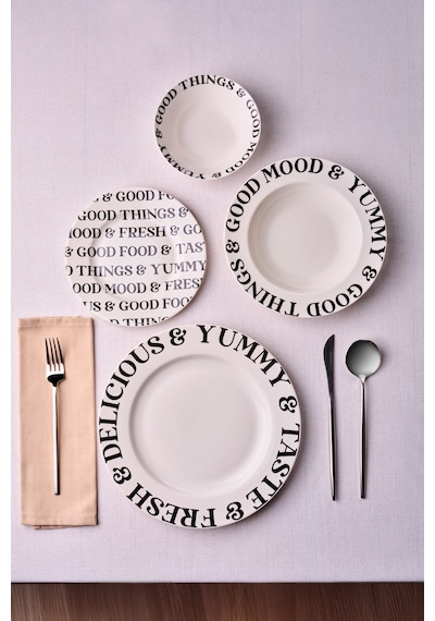 Emsan Forever Bone Good Mood 24 Parça 6 Kişilik Yemek Takımı Multicolor