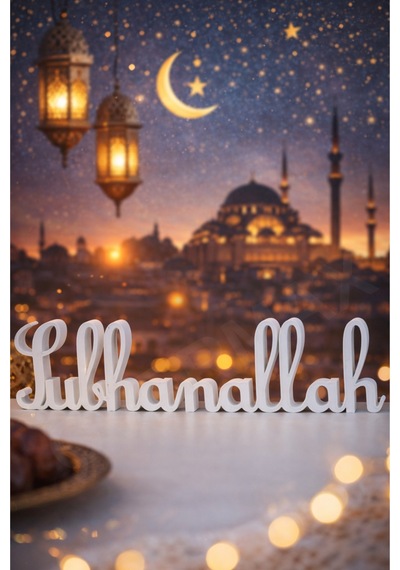 Subhanallah Yazılı Dekoratif Masaüstü Biblo - Modern İslami Duvar Ve Masa Aksesuarı Subhanallah Yazı - 836283627