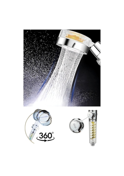 Su Tasarruflu Duş Başlığı - Yüksek Basınçlı Turbo Jet Duş Başlığ Krom