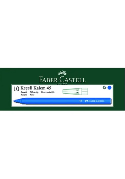 Faber-Castell Keçeli Kalem Koyu Mavi 10 Adet
