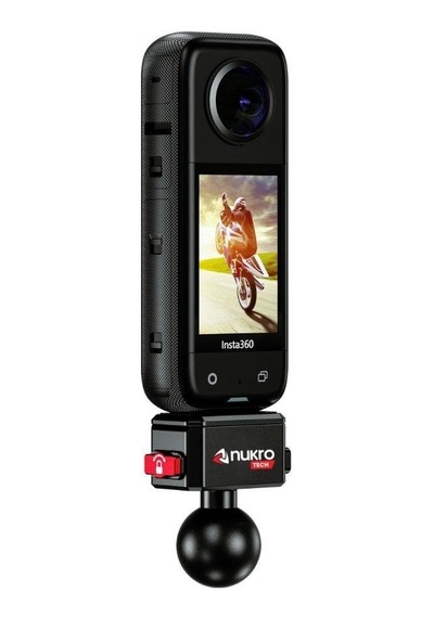 Kelepçe Bağlantılı 360 Aksiyon Kamera Tutucu Tak Çıkar Başlıklı Siyah