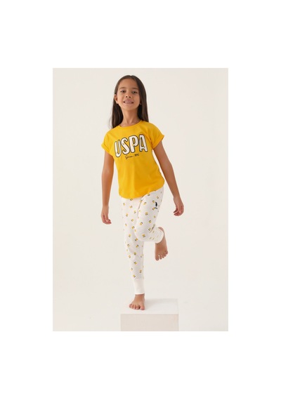 U.s. Polo Assn. Lisanslı Text Printed Kırmızı Kız Çocuk Pijama Takımı Kırmızı, Sarı U.s. Polo Assn. Lisanslı Text Printed Kırmızı Kız Çocuk Pijama Takımı Kırmızı, Sarı