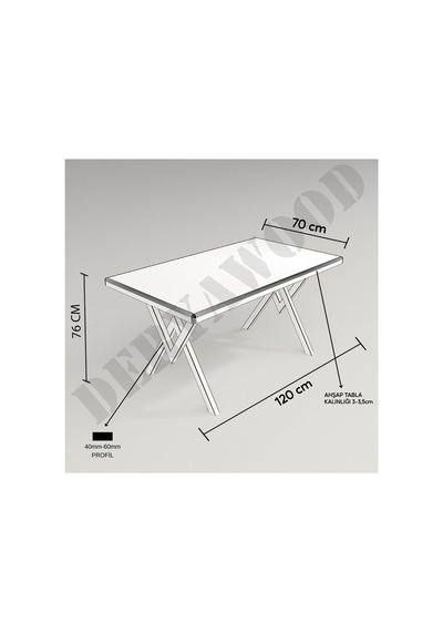 Ahşap Çalışma Ve Bilgisayar Masası-70x120x76 Cm Açık Ceviz