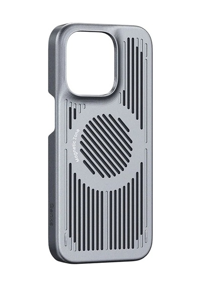 Apple Uyumlu iPhone 12 Kılıf M-safe Şarj Özellikli Soğutucu Benks Biliz Kapak Gri