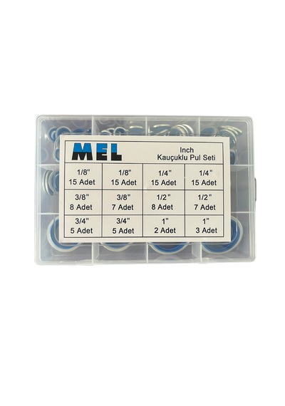 Mel 105 Parça Inch Ölçülü Oringli Pul Seti