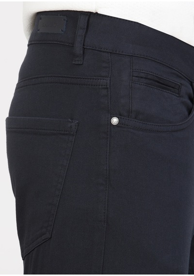Ramsey Lacivert Düz Dokuma Slim Fit Casual Pamuk Karışımlı Pantolon