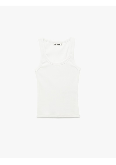 Koton Kaşkorse U Yaka Kolsuz Slim Fit Atlet Beyaz 6sal30078ık Beyaz