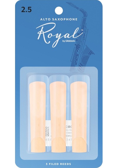 D'addario Woodwinds Rjb0325 Royal Alto Saksafon Kamışı No: 2.5 Orta Seviye/eğitim - 3'lü Paket En Çok Tercih Edilen Sertlik Ve Dengeli Performans