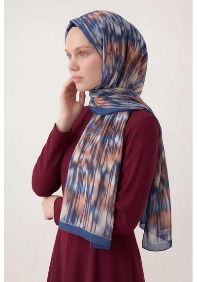 Silk Home Su Yolu Desen Somon 75x195 Soft Şal Çok Renkli