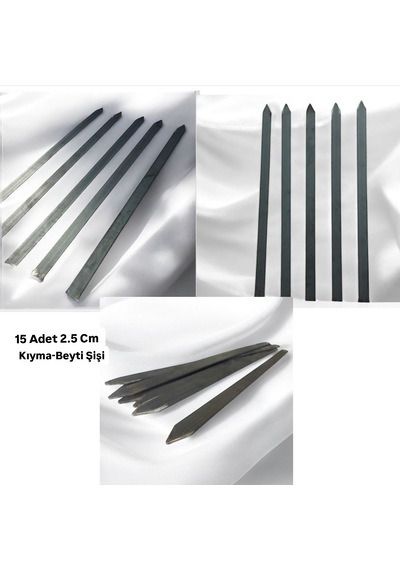 15 Adet Adana Kebap Beyti Şişi En 2.5 Cm,boy 55 Cm,kıyma Şişi
