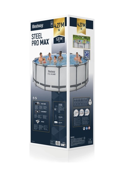 Bestway 5612x Steel Pro Max Prefabrik Yer Üstü Çember Havuz Seti 4,27 M X 1,22 M