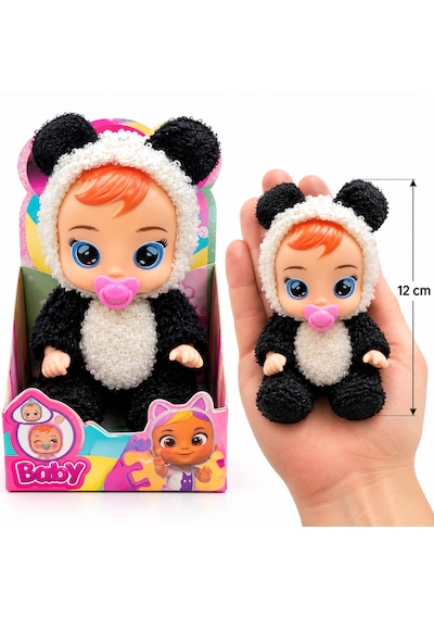 Lovely Peluş Kostümlü Mini Bebek Oyuncak 12 Cm Siyah