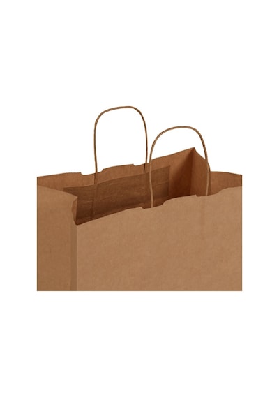 Packanya 33 x 20 x 33 - 200 Adet Burgu Saplı Kraft Çanta