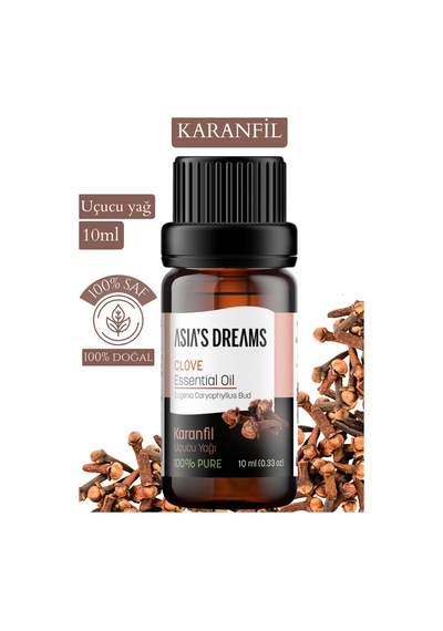 %100 Saf Doğal Karanfil Uçucu Yağı, Aromaterapi Ve Doğal Koku, 10 Ml