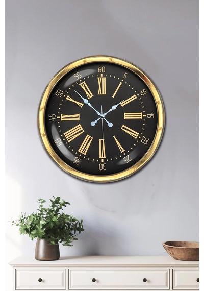 40 Cm Metal Gold Roma Rakamlı Duvar Saati