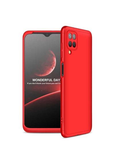 Galaxy A12 Kılıf Zore Ays Kapak Kırmızı