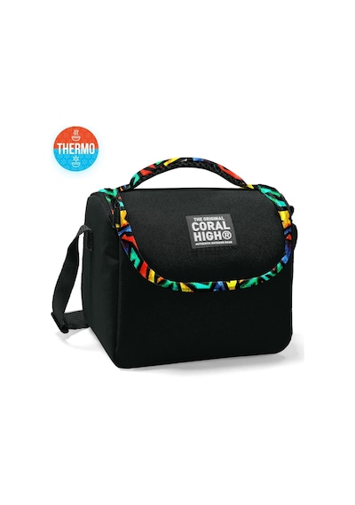 Coral High Kids Siyah Grafiti Desenli Thermo Beslenme Çantası 11773