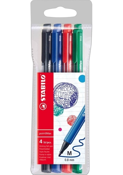 Stabılo Pointmax 0.8 Mm 4 Lü Canlı Renk Set