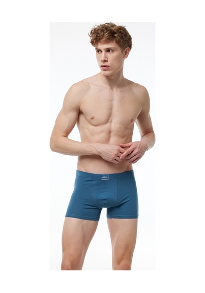 Malabadi Erkek Mavi 5 Li Pamuk Elastan Boxer 5m074 Mavi