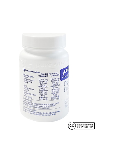 Pure Encapsulations Digestive Enzymes Ultra 60 Kapsül Aromasız