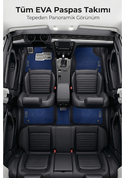Otocraft Chevrolet Lacetti Hb 2004-2011 Uyumlu Lacivert 3d Havuzlu Eva Oto Paspas Takımı 5 Parça Araca Özel
