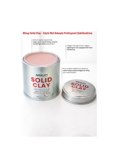 Solid Clay Güçlü Mat Dokulu Wax 100 Ml