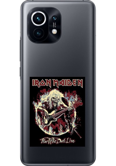 Xiaomi Mi 11 Uyumlu Şeffaf Kılıf Iron Maiden Tasarımlı