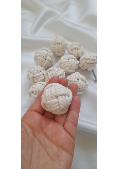 Ekru Renk Hasır Kulp Bebek Çocuk Genç Odası Kulbu