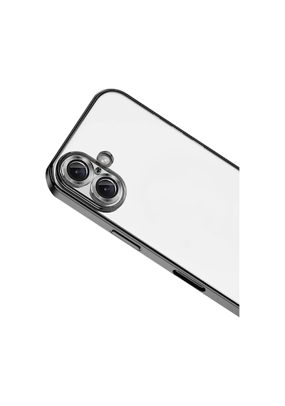 Newface Apple İphone 17 Razer Lensli Silikon - Siyah Beyaz