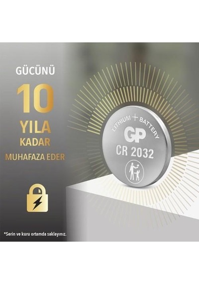 Gp Cr2032 3v Lityum Düğme Pil Tekli Paket