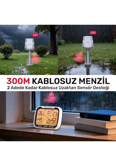 Thermopro Tp270 Termometre İç/dış Mekan Profesyonel Dijital Sıcaklık Ve Nem Ölçer