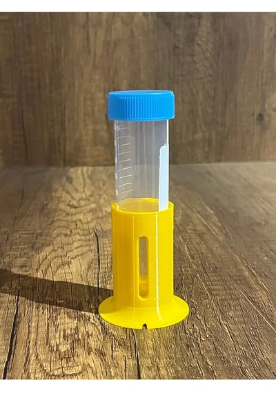 50 Ml Falkon Santrifüj Tekli Deney Tüpü Standı 3 Adet Gönderilir - Sarı Tüp Görsel Amaçlıdır