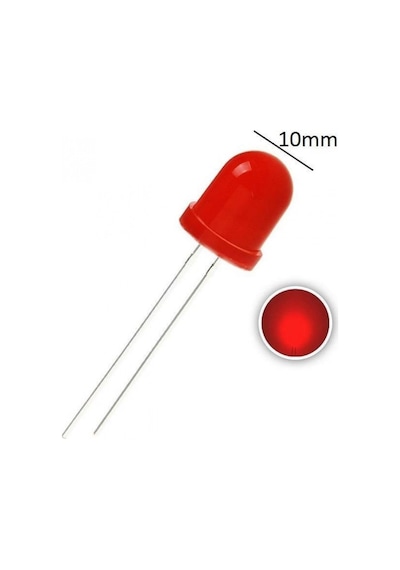 10Mm Kırmızı Led 10 Adet