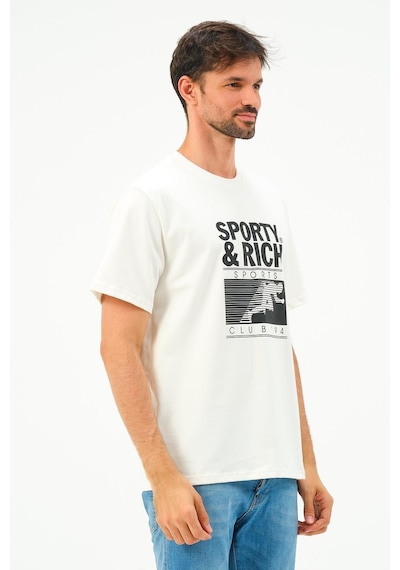 Rich Erkek Oversize Pamuk Tişört T-shirt Beyaz