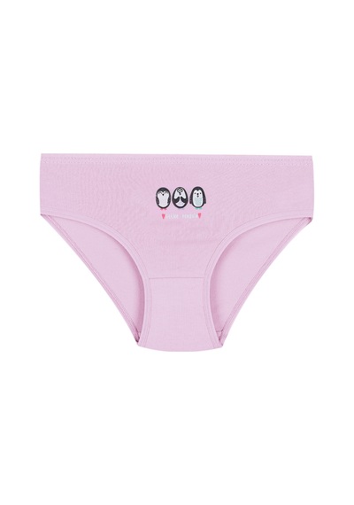 Koza İç Giyim Kız Çocuk 6'lı Desenli Slip 1050-01 Pembe - Beyaz