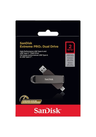 Sandisk Extreme Pro Dual Drive 2tb Sddde1-2t00-g46 1000mb/s Usb & Type-c Flash Bellek 2 Tb