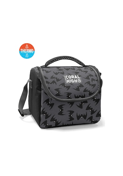 Coral High Kids Gri Siyah Yarasa Desenli 3'lü Okul Çanta Seti Set0133244