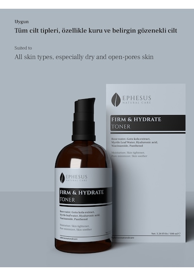 Firm & Hydrate Tüm Cilt Tiplerine Uygun Yoğun Nemlendirici Ve Cilt Sıkılaştırıcı Tonik 100ml