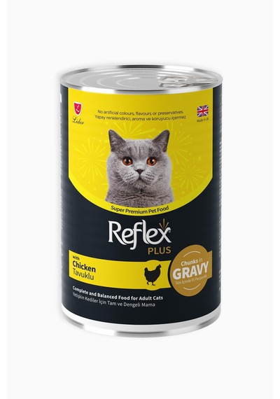 Reflex Plus Sos İçinde Et Parçacıklı Tavuklu Yetişkin Kedi Maması 400 G