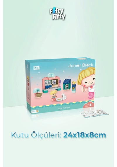 Loz Junior Serisi Pet Klinik 56 Parça Dekoratif Oyuncak Yapım Seti Yapı Blok Fflz-6002