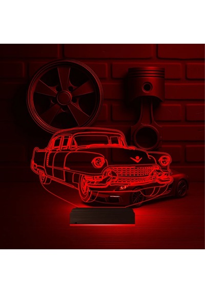 Luvivia Amerikan Klasik Araba Vintage 3d Lamba - Masa Gece Lambası Şeffaf
