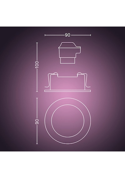 Philips Hue Centura Akıllı 3'lü Gömme Spot 3x4.2w Alüminyum Çok Renkli