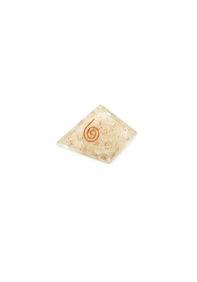 Hakiki Doğal Selenit Taşı Orgonit Piramit 32 Gram
