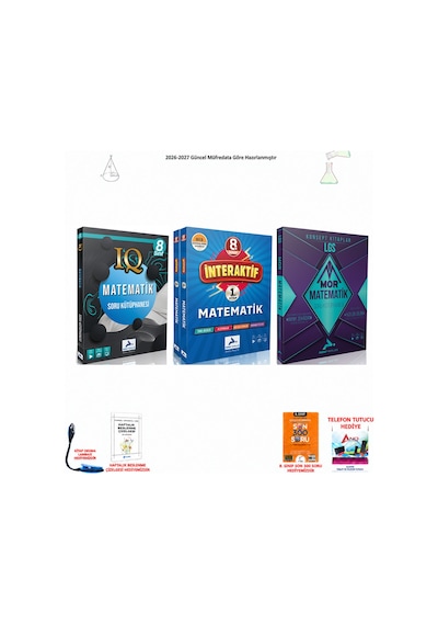 Paraf 8. Sınıf Lgs Matematik Iq+interaktif+mor 3 Kitap Seti