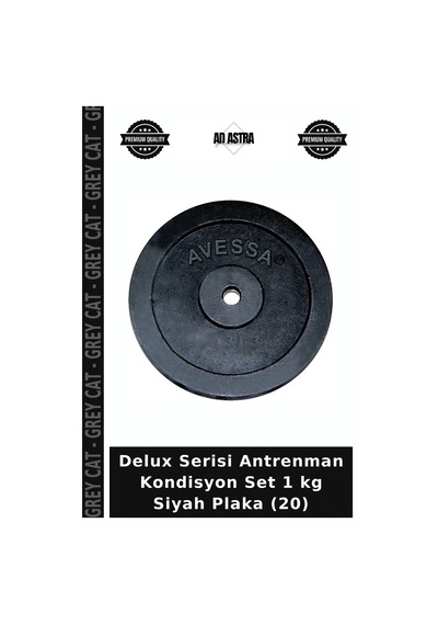 Delux Serisi Antrenman Kondisyon Set 1 Kg Siyah Plaka 20