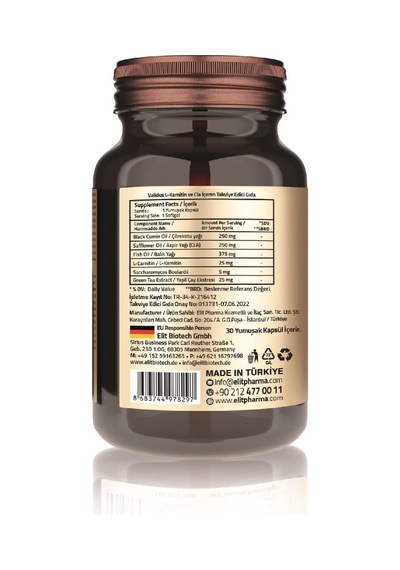 Cla Omega-3 Nigella Sativa Green Tea Probiotic 30 Softgel