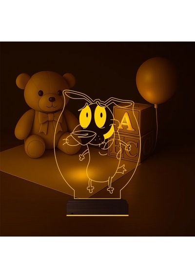 Luvivia Çocuk Odası Çizgi Film 3d Lamba - Masa Gece Lambası V4 Şeffaf